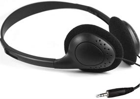 img 4 attached to 🎧 Inexpensive Disposable Classroom Headphones Bulk Pack for Students - 50Black