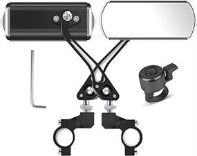 img 4 attached to Handlebar 360°Rotation Rearview Mountain Mirror Black