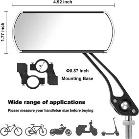 img 2 attached to Handlebar 360°Rotation Rearview Mountain Mirror Black