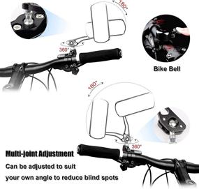 img 1 attached to Handlebar 360°Rotation Rearview Mountain Mirror Black