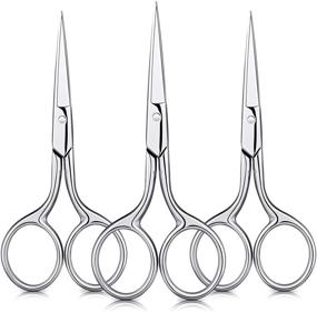 img 4 attached to 🧵 Small Precision Embroidery Scissors Set - Mini Thread Scissors, Stainless Steel Sewing Scissors, 4 Inch Forged Pointed Tip Detail Shears for DIY Craft Needlework, Yarn, and Sewing