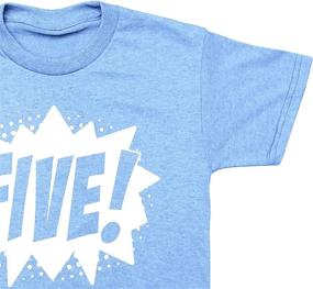 img 1 attached to Superhero Birthday Graphic T Shirt Turquoise Boys' Clothing ~ Tops, Tees & Shirts