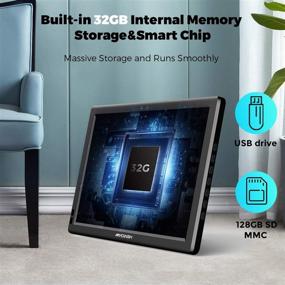 img 1 attached to 📸 MYDASH 10 Inch Digital Picture Frame: 32GB, 1080P HD IPS Display, Motion Sensor, Remote Control, Auto Rotate. Slideshow/Video/Music Support!