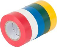 🔌 gardner bender gtpc-550 electrical tape 20 ft - durable, easy-wrap, flame retardant - pack of 5 in red, white, blue, green & yellow logo
