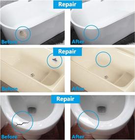 img 2 attached to 🛁 3.7oz Fiberglass Repair Kit - Tub, Tile, and Shower Repair - Color Match - White/Almond/Black/Bone/Bisque/Biscuit/Grey/Cream/Off White/Beige - Odorless Bathtub Paint