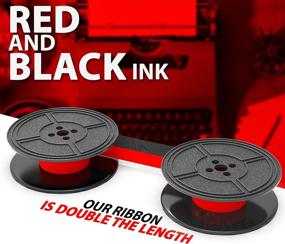 img 3 attached to 🖨️ Inkvo Twin Spool Typewriter Ribbon - Premium Red and Black Ink - Fresh Replacement - Compatible with Smith Corona, Royal, Remmington, Underwood, Brother, Olivetti, Olympia, Adler and More - 1 Pack