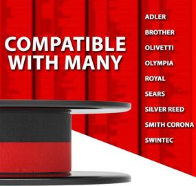 img 1 attached to 🖨️ Inkvo Twin Spool Typewriter Ribbon - Premium Red and Black Ink - Fresh Replacement - Compatible with Smith Corona, Royal, Remmington, Underwood, Brother, Olivetti, Olympia, Adler and More - 1 Pack