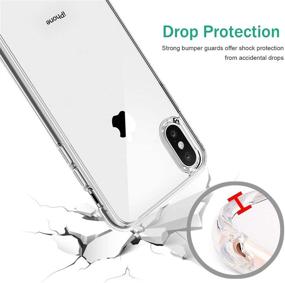 img 1 attached to 📱 TENOC Прозрачный ультратонкий чехол из ТПУ для iPhone Xs/X/10 - Полное защитное бамперное покрытие