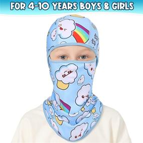 img 3 attached to Venswell Kids Balaclava - Windproof Winter Fleece Full Face Mask for Boys & Girls, Ages 4-8 - Keep Children Warm during Cold Weather Biking, Cycling, Snowboarding, and More!