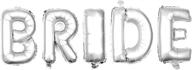 ella celebration non-floating bride letter balloons: silver bridal shower bachelorette party decorations (13 inch, small) логотип