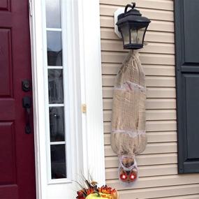 img 2 attached to 👻 Enhance Spooky Ambiance with JOYIN 35" Halloween Animated Hanging Corpse Featuring LED Light Up Eyes & Sound Effect – Ideal for Indoor and Outdoor Decorations