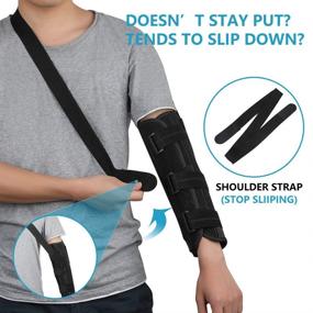 img 1 attached to 🌙 Adjustable Compression Elbow Stabilizer Brace Splint for Adults - Night Sleeping Support for Pain Relief in Cubital Tunnel Syndrome and Tendonitis