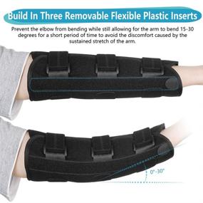 img 2 attached to 🌙 Adjustable Compression Elbow Stabilizer Brace Splint for Adults - Night Sleeping Support for Pain Relief in Cubital Tunnel Syndrome and Tendonitis