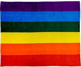 img 4 attached to Infinity Republic Rainbow Pride Soft Fleece Throw Blanket - Versatile 50x60 Throw Perfect for Living Rooms, Bedrooms, Kids' Rooms, Outdoors, and Holiday Gifts!