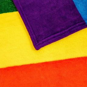 img 3 attached to Infinity Republic Rainbow Pride Soft Fleece Throw Blanket - Versatile 50x60 Throw Perfect for Living Rooms, Bedrooms, Kids' Rooms, Outdoors, and Holiday Gifts!