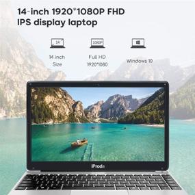 img 3 attached to 💻 iProda Laptop 14.1 Inch Windows 10 Pro (Intel Celeron 5205U 1.9GHz, 8GB DDR4 RAM, 256GB SSD) with 1080P FHD Display, Webcam, HDMI, WiFi, Bluetooth - Ideal for Work from Home