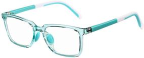 img 2 attached to 👓 Shield Their Eyes: Kids Blue Light Blocking Glasses for Age 5-15 - Anti Glare, Eyestrain & Blu-ray Blocker - Computer Eyeglasses