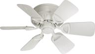 🌬️ quorum international 151306-8 medallion 6-blade flush mount patio ceiling fan: studio white abs blades & 30-inch size, studio white finish - ultimate comfort and style! логотип