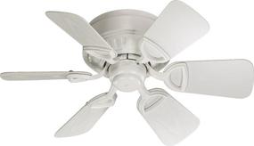 img 3 attached to 🌬️ Quorum International 151306-8 Medallion 6-Blade Flush Mount Patio Ceiling Fan: Studio White ABS Blades & 30-Inch Size, Studio White Finish - Ultimate Comfort and Style!