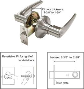 img 2 attached to 🚪 Sleek Privacy Door Lever: Straight Satin Nickel JM047 – Ideal for Interior Bathroom and Bedroom Doors