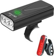 ebuyfire usb rechargeable bike light set with upgraded mount - super bright 5200 mah 🚴 3t6 led bike headlight and back rear led - 3 light mode for all bicycles, mountain, road logo