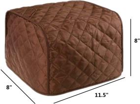 img 1 attached to Polyester Fabric Quilted Dust-proof Cover for Two Slice Toaster Appliance - Warm Sky Coffee Color, Offering Dust and Greasy Protection