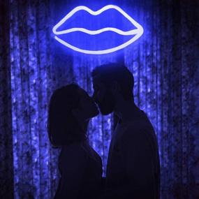 img 3 attached to Vibrant Neon Lip Light Sign for Stylish Wall Decor - XIYUNTE Lip Neon Sign: Battery or USB Powered, Ideal for Bedroom, Kids Room, Living Room, Bar, Party, Christmas, Wedding