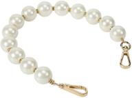 👜 glam up your handbag: xiazw elegant bead pearl handle strap chain charms accessory for women handbag, purse, clutch (gold) logo