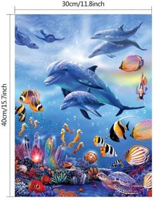 img 3 attached to 🖌️ Pan Source DIY 5D Diamond Painting Kit: Ocean World Theme, Full Drill Embroidery, 11.81 x 15.75 Inches – Christmas Cross Stitch