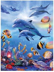 img 4 attached to 🖌️ Pan Source DIY 5D Diamond Painting Kit: Ocean World Theme, Full Drill Embroidery, 11.81 x 15.75 Inches – Christmas Cross Stitch