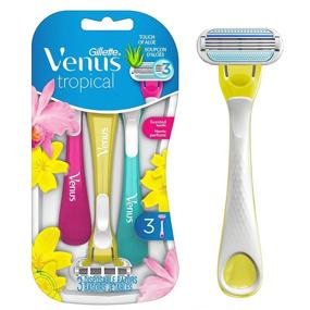 img 4 attached to Smooth and Sensitive: Gillette Venus Tropical Women's Disposable Razors - Pack of 3