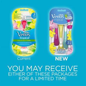 img 3 attached to Smooth and Sensitive: Gillette Venus Tropical Women's Disposable Razors - Pack of 3