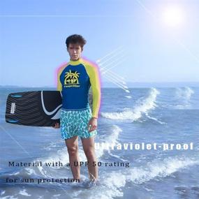 img 2 attached to 👕 MZ Garment Men's UV Sun Protection Rash Guard: UPF 50+ Long Sleeve Surfing Shirt