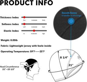 img 2 attached to 🧢 EMPIRELION Lightweight Thermal Skull Cap with Ears Warmth | Cycling Helmet Liner for Winter Running, Beanie Hats with Sweat-Wicking Technology