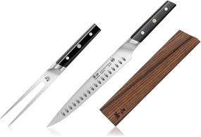 img 1 attached to 🔪 Cangshan TC Series 1020502 Swedish Sandvik 14C28N Steel 2-Piece Carving Set- Forged, Durable & Precise