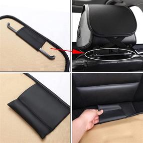 img 1 attached to 🚗 Waterproof Leatherette Car Seat Covers - Coverado Front Seat Protectors - 2 Pieces, Universal Fit for Most Vehicles, Sedans, SUVs, Trucks, and Vans - Pleated Pattern, Protective Seat Cushions