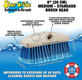 img 1 attached to 🖌️ Star brite Brush Head - Universal Dual Connections - Fits Standard 3/4" Threaded Poles or Extend-A-Brush Handles - Standard 8" Size