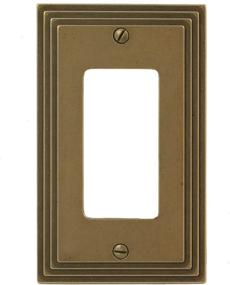 img 4 attached to AMERELLE 84RRB Single Rocker Cast Metal Wallplate in Rustic Brass – Enhanced SEO