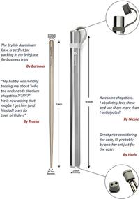 img 3 attached to 🥢 Grey Titanium Chopsticks with Aluminium Case - FinessCity