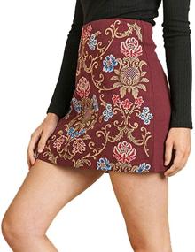 img 2 attached to 👗 Umgee Thats My Girl! Exquisite Embroidered Mini Skirt - Perfect for Any Occasion!