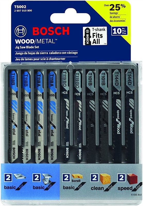 bosch 10 pezzi assortiti t shank t5002 logo