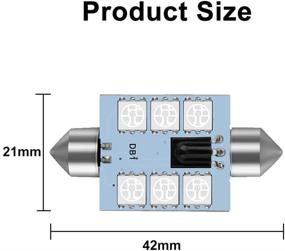 img 1 attached to 🌈 RGB-светодиодные лампы для козырьков 41мм 42мм 212-2 211-2 - 16-цветное удаленное управление заменой для карты купола и светильников для номеровной таблички.