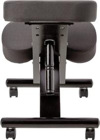 img 1 attached to 🪑 Enhance Office Comfort with Office Star Ergonomic Knee Chair: Casters, Memory Foam, Espresso Wood Base in Black