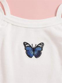 img 2 attached to 🦋 Stylish Romwe Girls' Summer Clothes: Butterfly Pattern Tops, Tees & Blouses