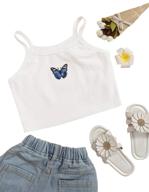 🦋 stylish romwe girls' summer clothes: butterfly pattern tops, tees & blouses logo