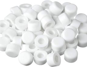 img 4 attached to 🚪 15-Piece Universal Size Rubber Door Bumper Tips: White Door Stop Caps for Wall and Floor Protection