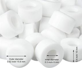 img 3 attached to 🚪 15-Piece Universal Size Rubber Door Bumper Tips: White Door Stop Caps for Wall and Floor Protection