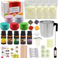 🕯️ angela&amp;alex 77 pcs candle making kit: diy craft tools for beginners with soy bean wax, pouring pot, wicks, tins - perfect candle making gift set logo
