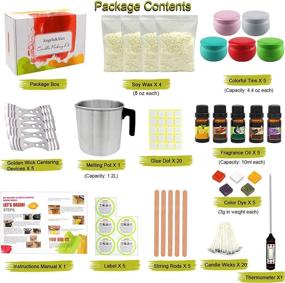 img 3 attached to 🕯️ Angela&amp;Alex 77 Pcs Candle Making Kit: DIY Craft Tools for Beginners with Soy Bean Wax, Pouring Pot, Wicks, Tins - Perfect Candle Making Gift Set
