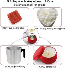 img 1 attached to 🕯️ Angela&amp;Alex 77 Pcs Candle Making Kit: DIY Craft Tools for Beginners with Soy Bean Wax, Pouring Pot, Wicks, Tins - Perfect Candle Making Gift Set